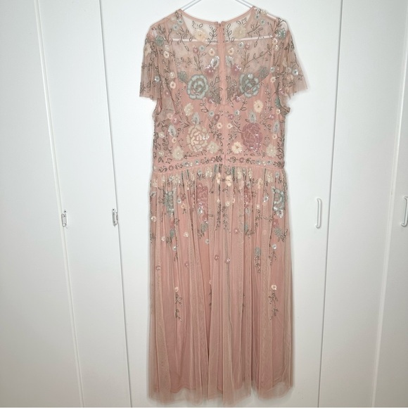 NWT Mac Duggal 9134 Flare Sleeve Floral Dress Size 12 - Picture 10 of 13